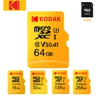 Оригинальный Kodak, Micro SD карта, 64 ГБ, 128G 256G карты памяти высокой Скорость 100 МБс. A1 Class10 UHS-I V30 U3 TF карты для Камера смартфон