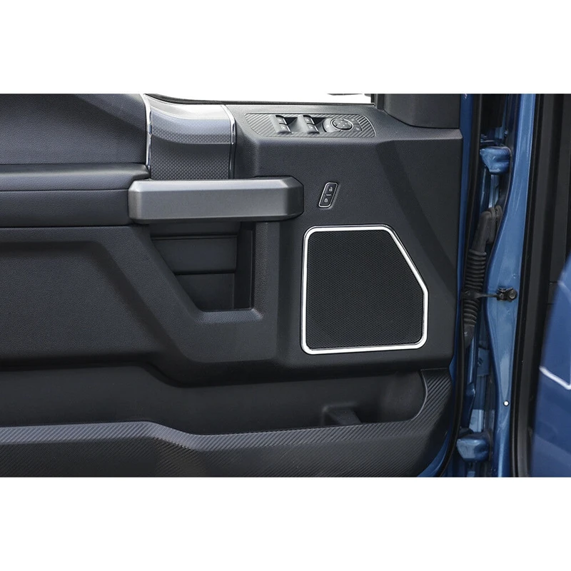 

4Pcs Car Front & Rear Door Speaker Frame Trim Cover Kit for Ford F150 2015-2017
