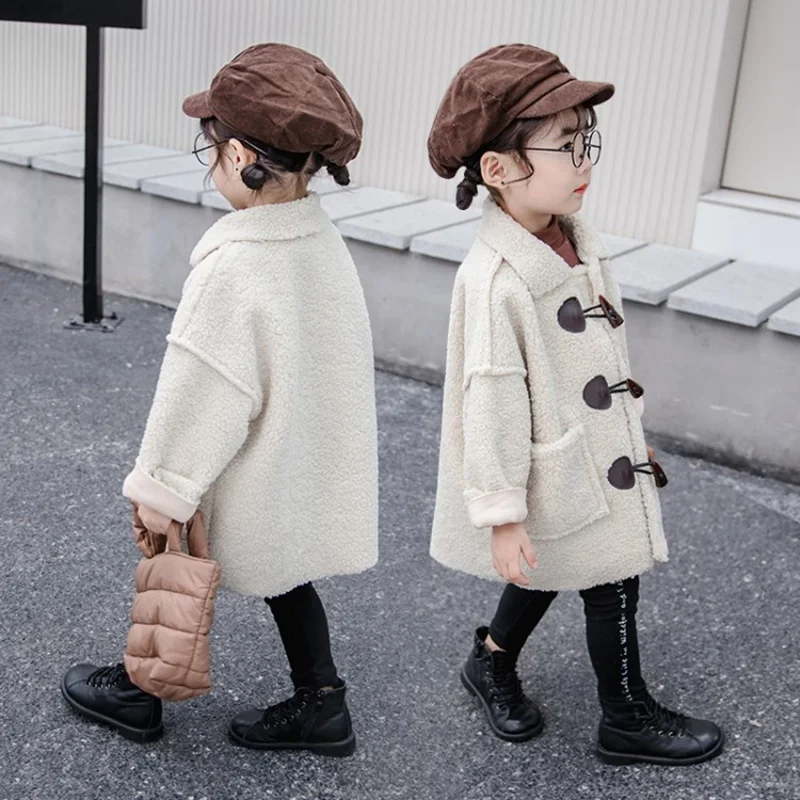 CROAL CHERIE/Одежда для маленьких девочек зимнее флисовое бархатное пальто куртка