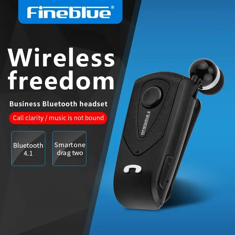 Купи Fineblue F930 Wireless Freedom Business Bluetooth Headset Call Clarity Music No Bound Smart one drag two Bluetooth Earphone за 839 рублей в магазине AliExpress