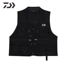 daiwa fishing clothing breathable fishing jacket quick drying multi pocket outdoor fishing vest multi pocket summer mesh vest