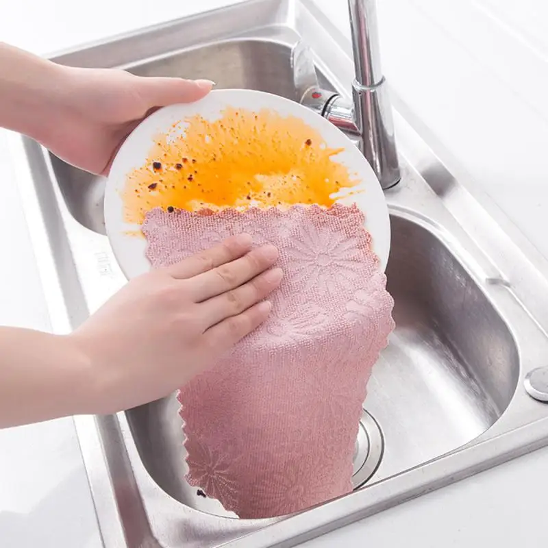 Супер Впитывающая ткань из микрофибры для кухонной посуды Высокоэффективная