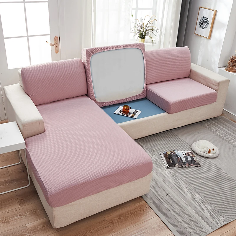 

1/2/3/4 Seat Elastic Funiture Protector Sofa Cushion Cover Washable Removable Sofa Protector Seat Cushion for living room
