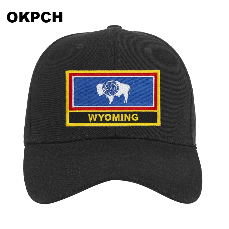 

США флаг штата Вайоминг Бейсбол Кепки Для мужчин/женские тактические армейские хлопковая военная шапка US унисекс в стиле хип-хоп шапки на о...