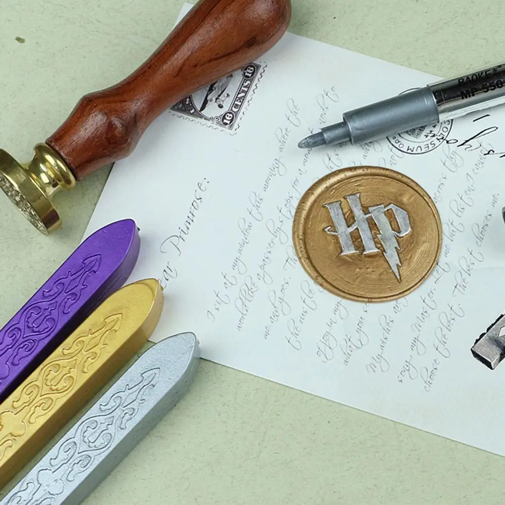 4 цвета ручка для воска штамп маркировка украшение восковое уплотнение