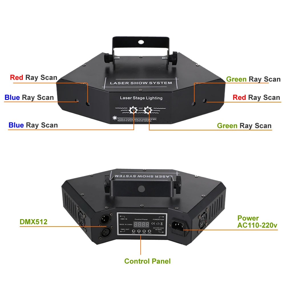 AUCD 6 Объектив RGB Moving метеорный поток лазерный луч света оптической сети DMX DJ диско