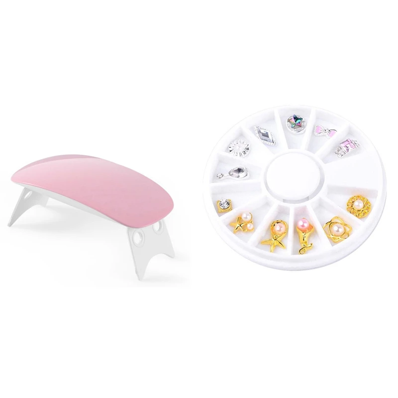 6 Вт УФ/Светодиодная лампа мини портативный Сушилка для ногтей USB кабель Розовый и