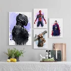 Акварельная картина Marvel Мстители Железный человек Человек-паук, холст, Постер и печать, Настенная картина, картина для декора гостиной