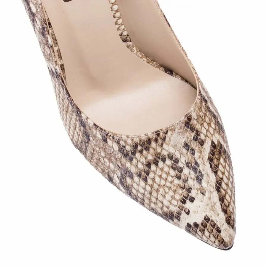 

Heels Women 2021 Deery, Beige Snake Patterned Women'S Stiletto