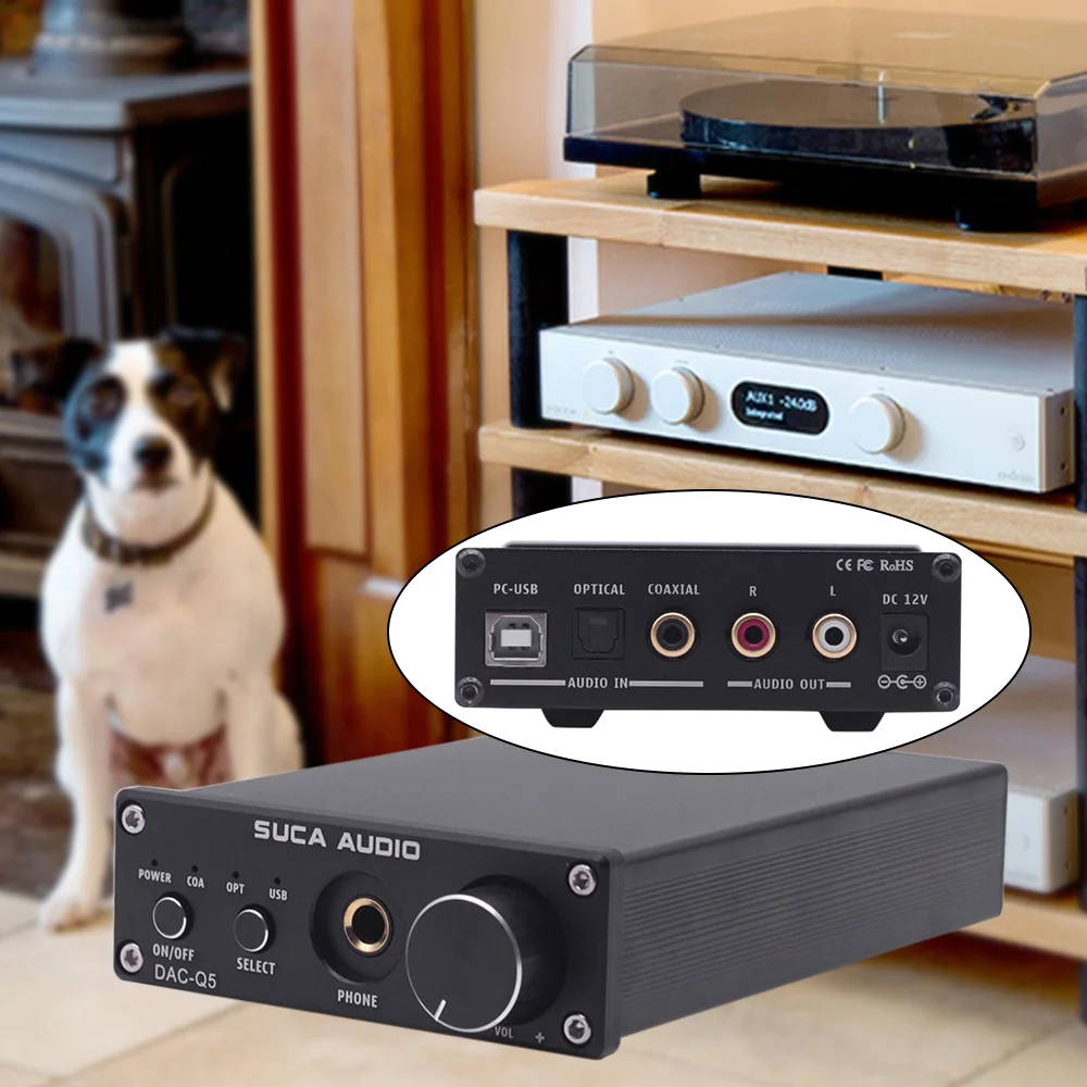 Портативный SUCA DAC-Q5 наушников цифровой аудио усилитель HiFi оптический аудио/коаксиальный/USB DAC Q5 декодер с усилителем декодер DAC
