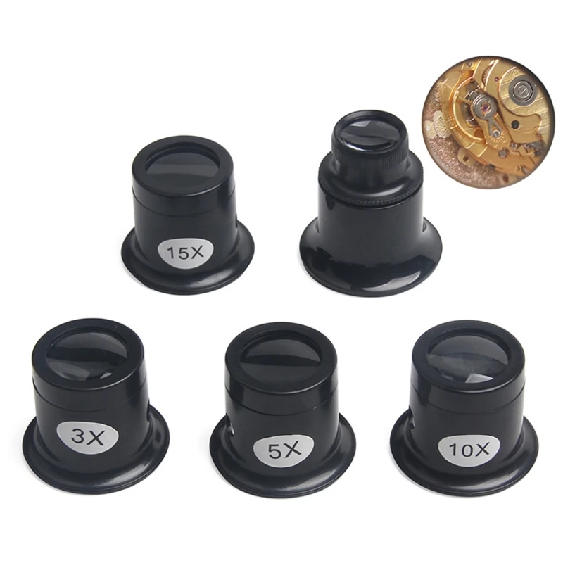 Monocular Magnifying Glass 3X/5X/10X/15X/20X Portable Loupe Lens Jeweler Watch Dropshipping | Magnifiers