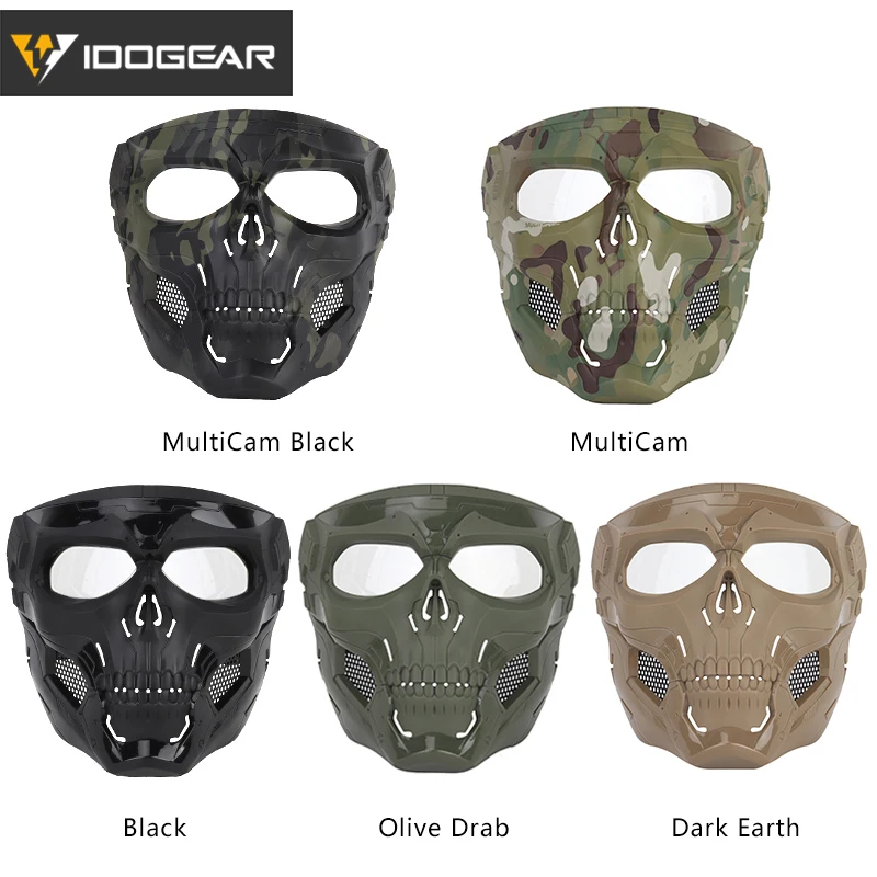 Тактическая Маска для лица IDOGEAR защитная маска с черепом страшный дьявол