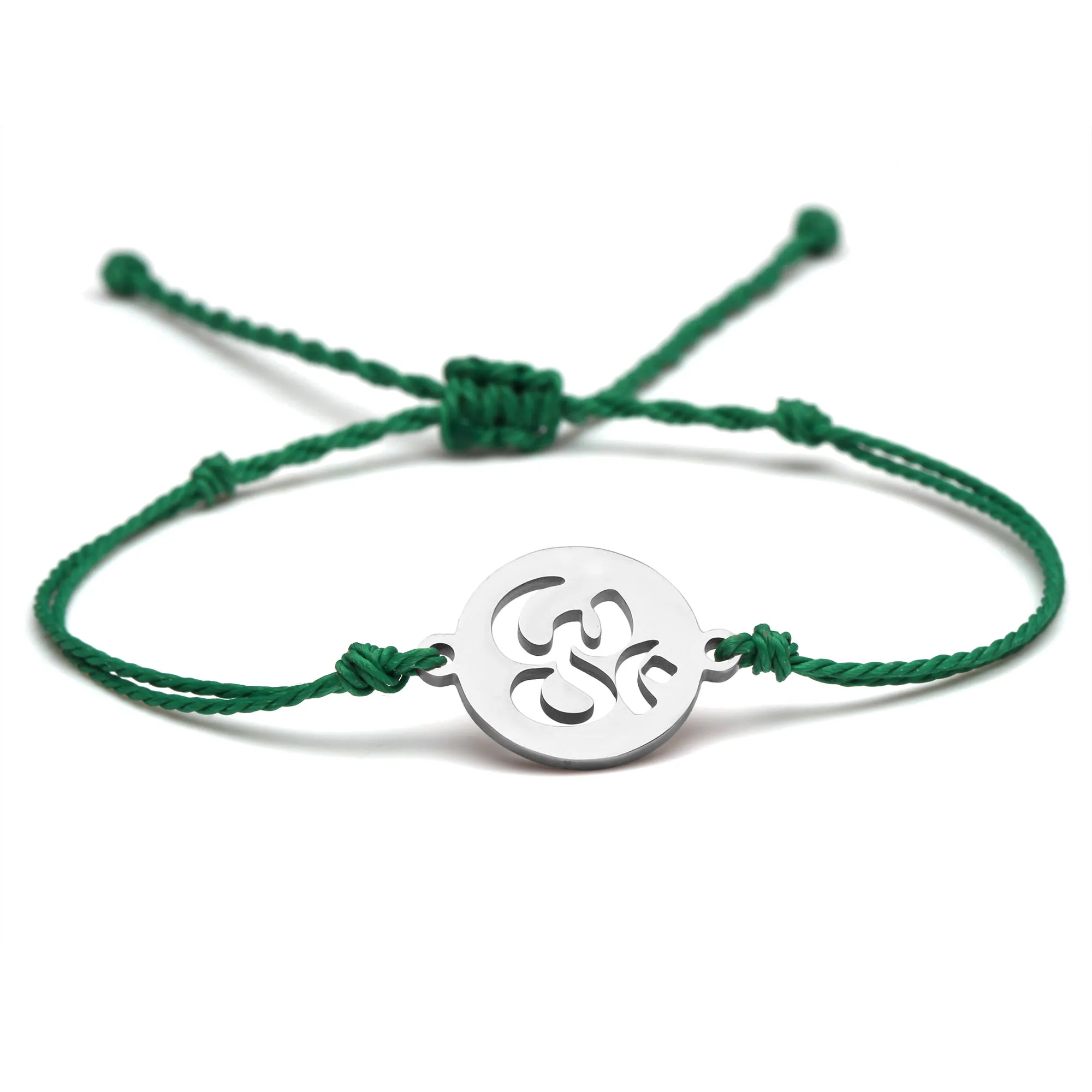 Браслет Подвеска Ом из нержавеющей стали для мужчин и женщин милые круглые