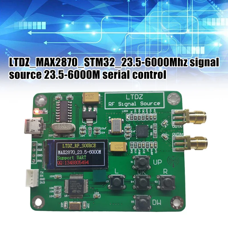 

LTDZ MAX2870 STM32 23.5-6000MHz Signal Source Module 5V USB Powered Modes Frequency Accessory Tool