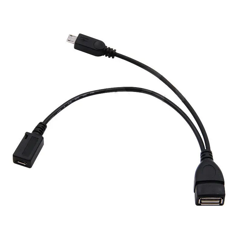 

2 в 1 кабель-переходник с Micro USB «Папа-мама» на USB 2,0