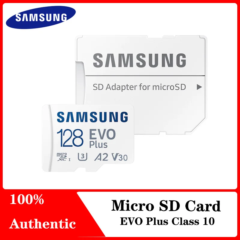 

SAMSUNG Memory Card EVO Plus Micro SD Card 64GB 128GB 256GB 512GB 130MB/s C10 Microsd MicroSD SDXC 2021 New