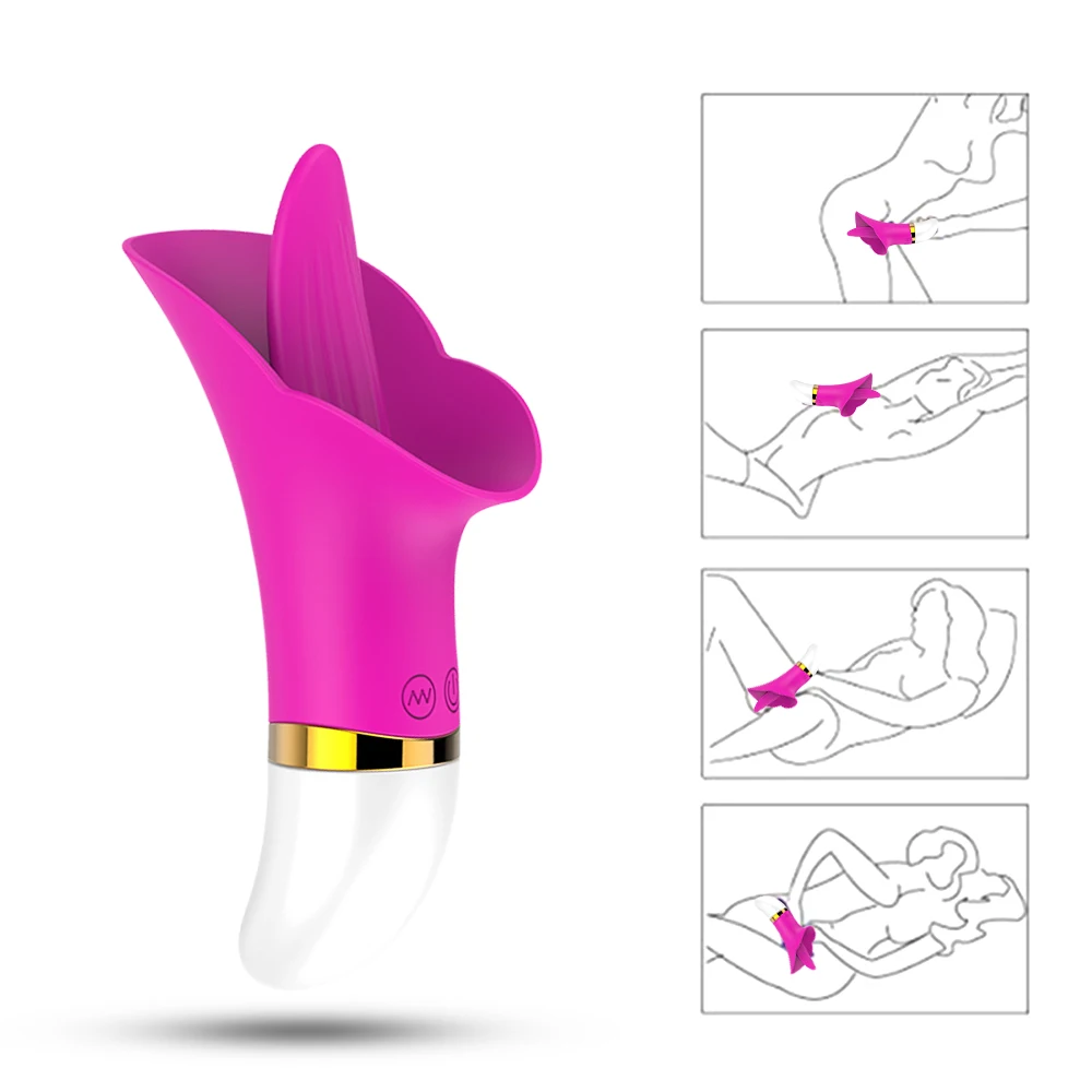 Лизающий Женский Вибратор товары для точки G и клитора взрослых язык женские