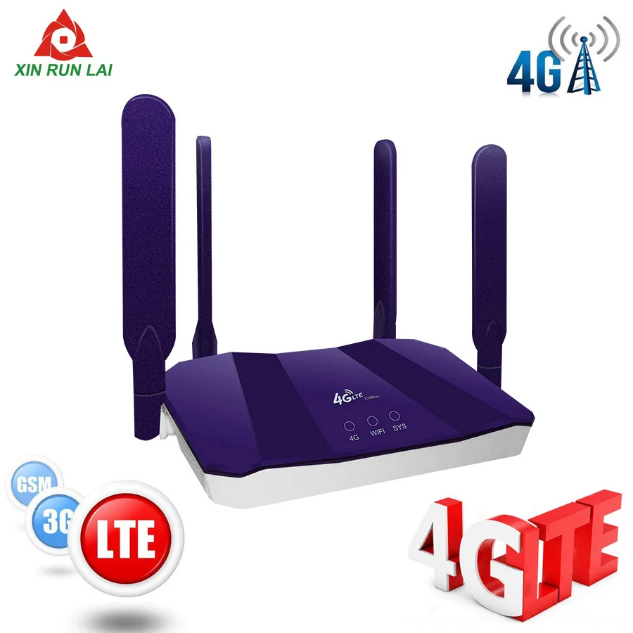 

B818 4G LTE Smart WiFi Router 300Mbps High Speed Wireless Router with 4 External Antennas SIM Card Slot 2.4GHz Wifi Router Sim