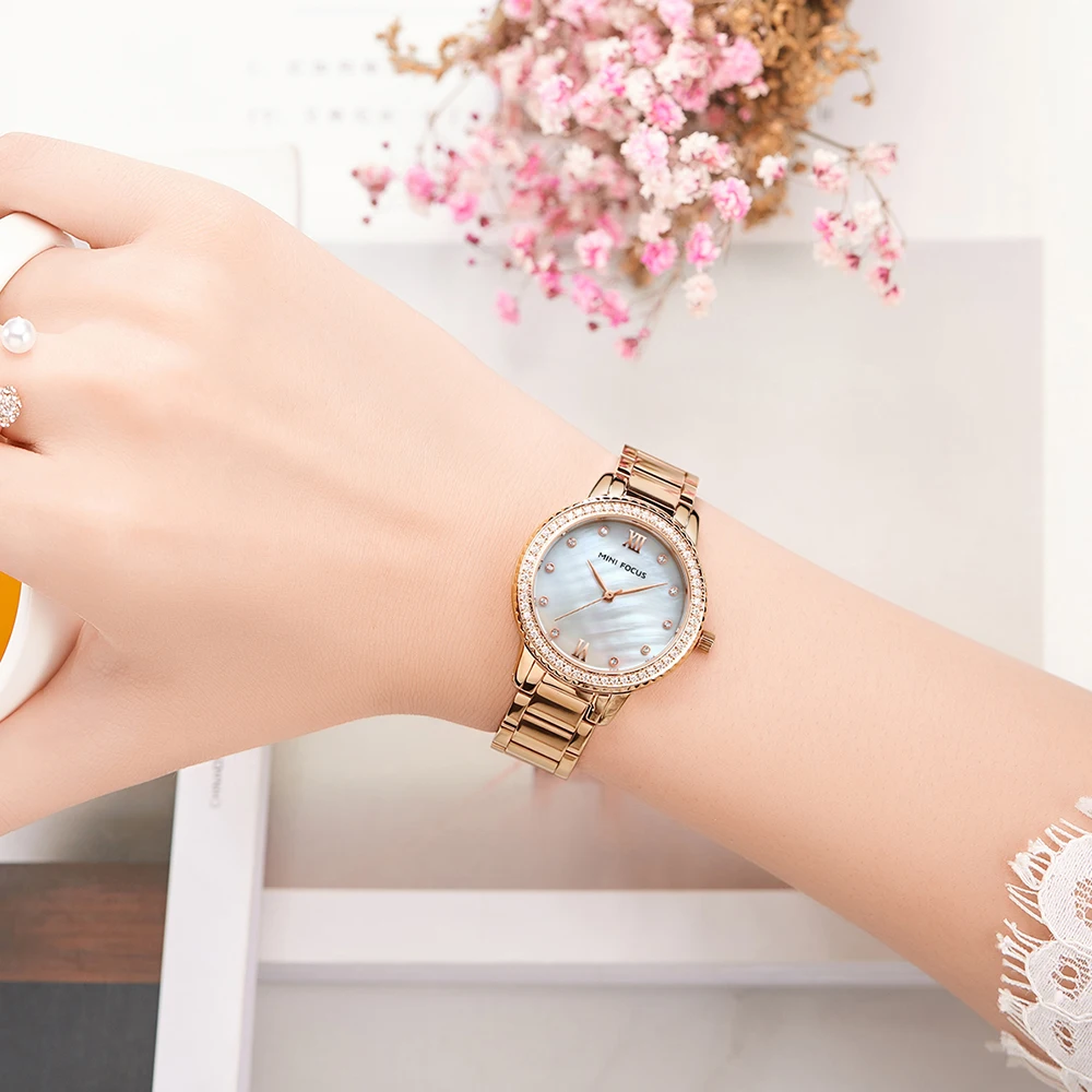 MINIFOCUS женские часы Топ бренд класса люкс модные кварцевые наручные девушка Relogio