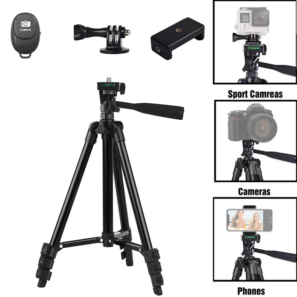 

Tripod for Phone Camera Tripod with Remote Control Phone Holder Stand Cam dslr Mount for gopro Action Camera Monopod