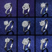 hot brand s925 silver containing zircon imitation moissanite ring ladies mens wedding ring jewelry gift couple ring diamond