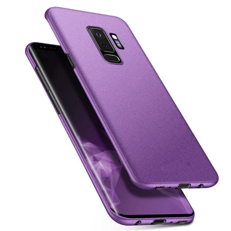 Purple Матовый Противоскользящий чехол из песчаника с эффектом потертости для samsung Note 10 Plus S8 S9 S10 Plus S10E Note 9 Note 8 ультратонкий жесткий чехол из поликарбоната - Цвет: Purple