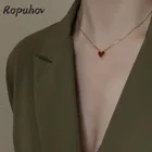 Женское акриловое ожерелье до ключиц Ropuhov, ожерелье из серебра 2021 пробы в французском стиле с сердечками из титановой стали, маленькая Талия, 925