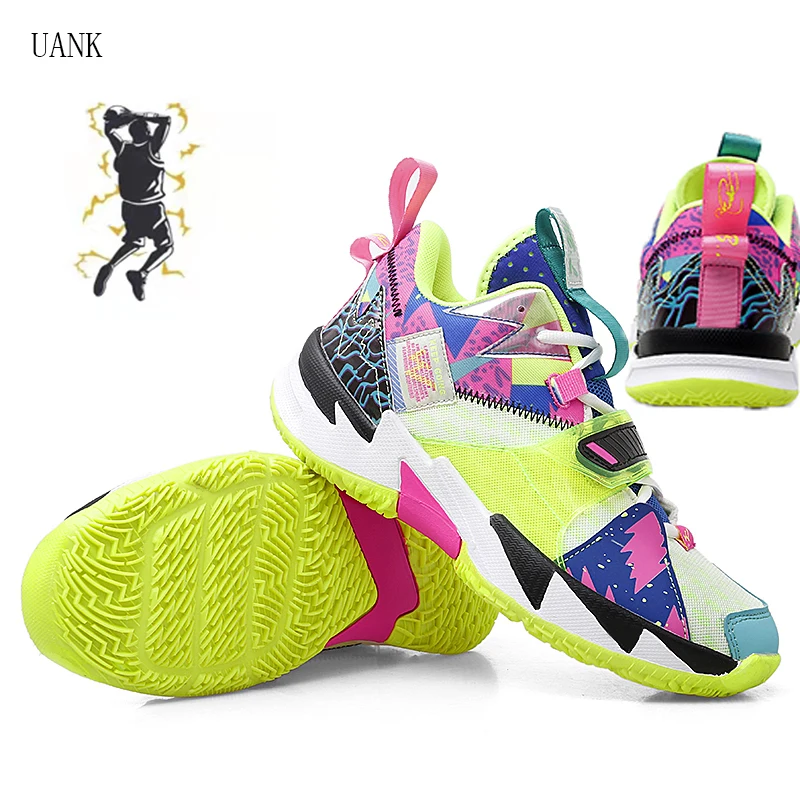 

UANK Classic Men's And Women's Basketball Shoes Breathable Shock Absorption Non-Slip Wear-Resistant Gym Training Sports Shoes