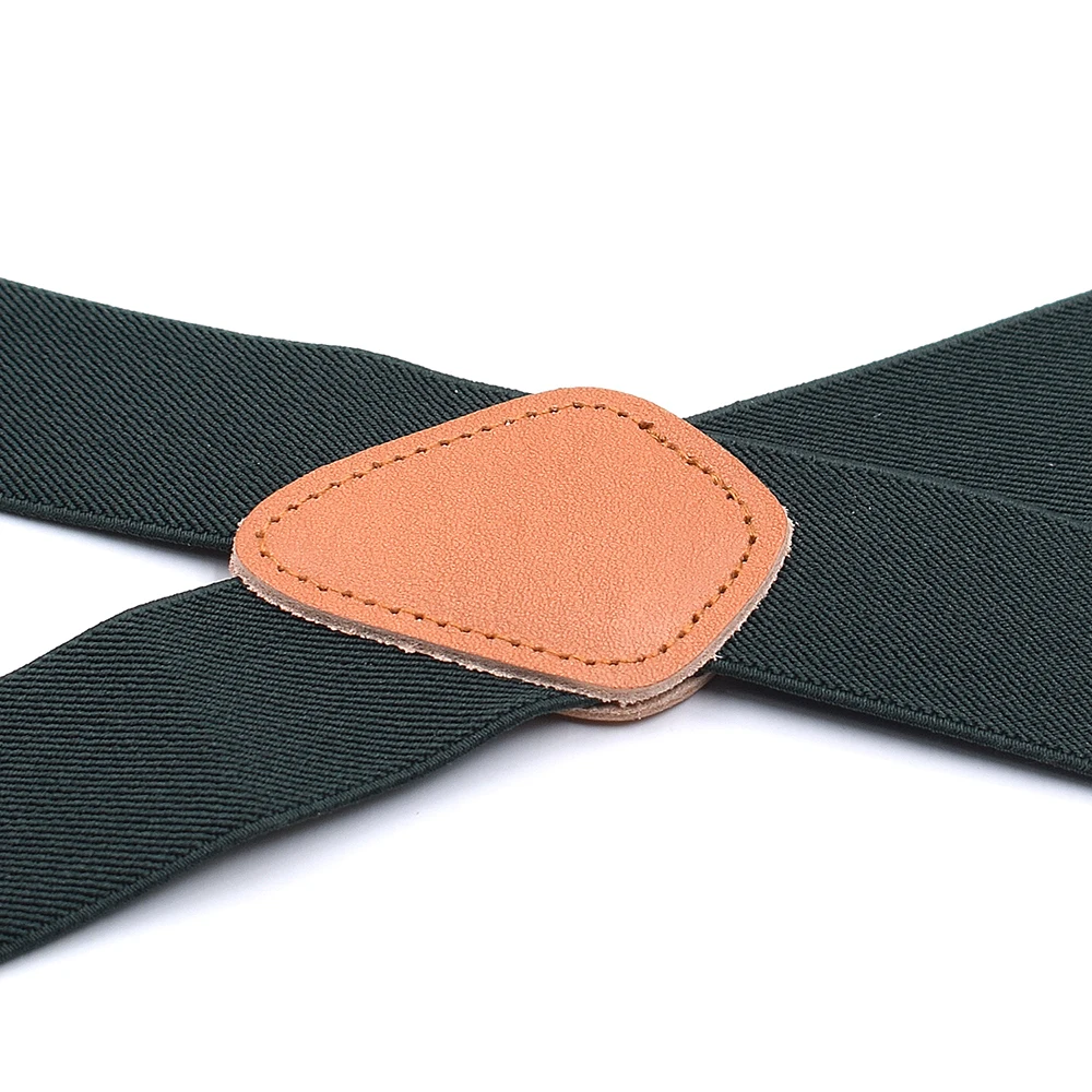 Мужские подтяжки на подтяжках из кожи армейского зеленого цвета регулируемые