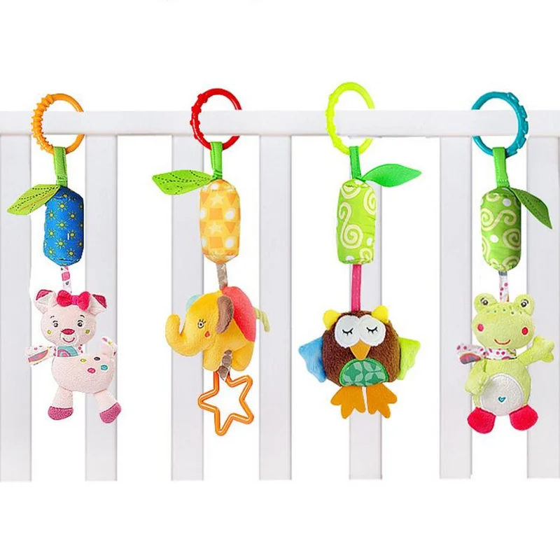 

Infant Baby Cotton Rattle hand Bell Toy Animals Plush Development Gifts Toys Mobile Baby Bed Chimes Rattles Bell 30% off