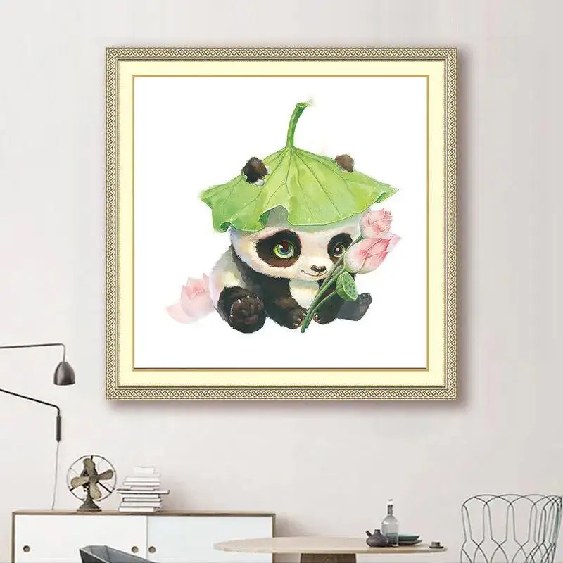 

Diamond Painting Cartoon Doll Panda Full Of Diamonds New Diamond Embroidery Cross Stitch Dot Stickers Bedroom Living Room 5D