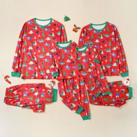 new arrived christmas family matching pajamas sets father mother and daughter son family sleepwear winter christmas home wear