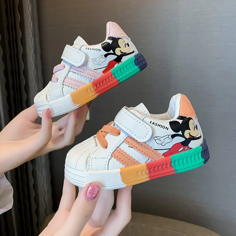 

Disney Spring Autumn Cartoon Mickey Children Shoes for Boys Girls Sport Sneakers Kids Leisure Casual Shoes Breathable Shoes