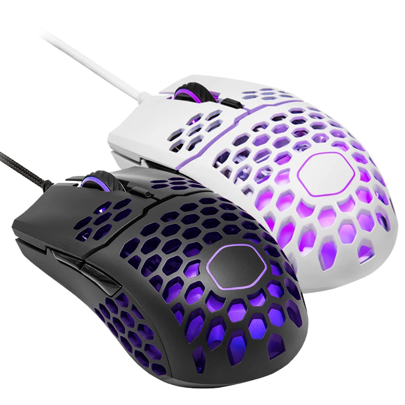 Cooler Master MM711 60G Gaming Mouse With Lightweight Honeycomb Shell Ultraweave Cable and RGB Accents Pixart PMW 3389 16000 DPI
