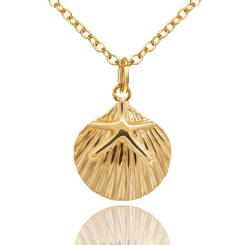 Женское Ожерелье из коровьей ракушки ожерелье золотого цвета с