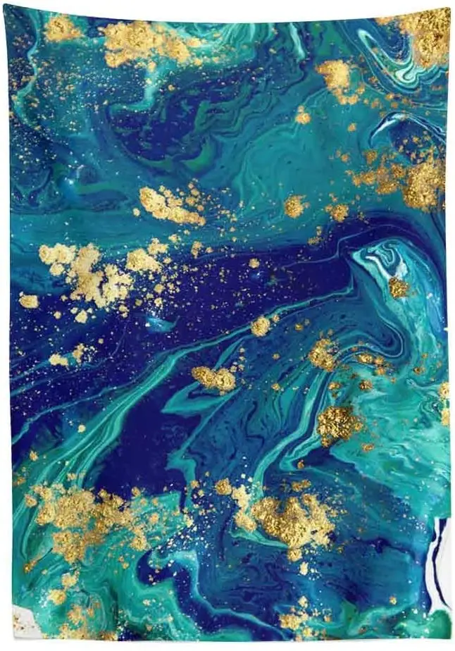 Мрамор d синий дым скатерть для фона прямоугольника таблицы жидкости узор Кухня