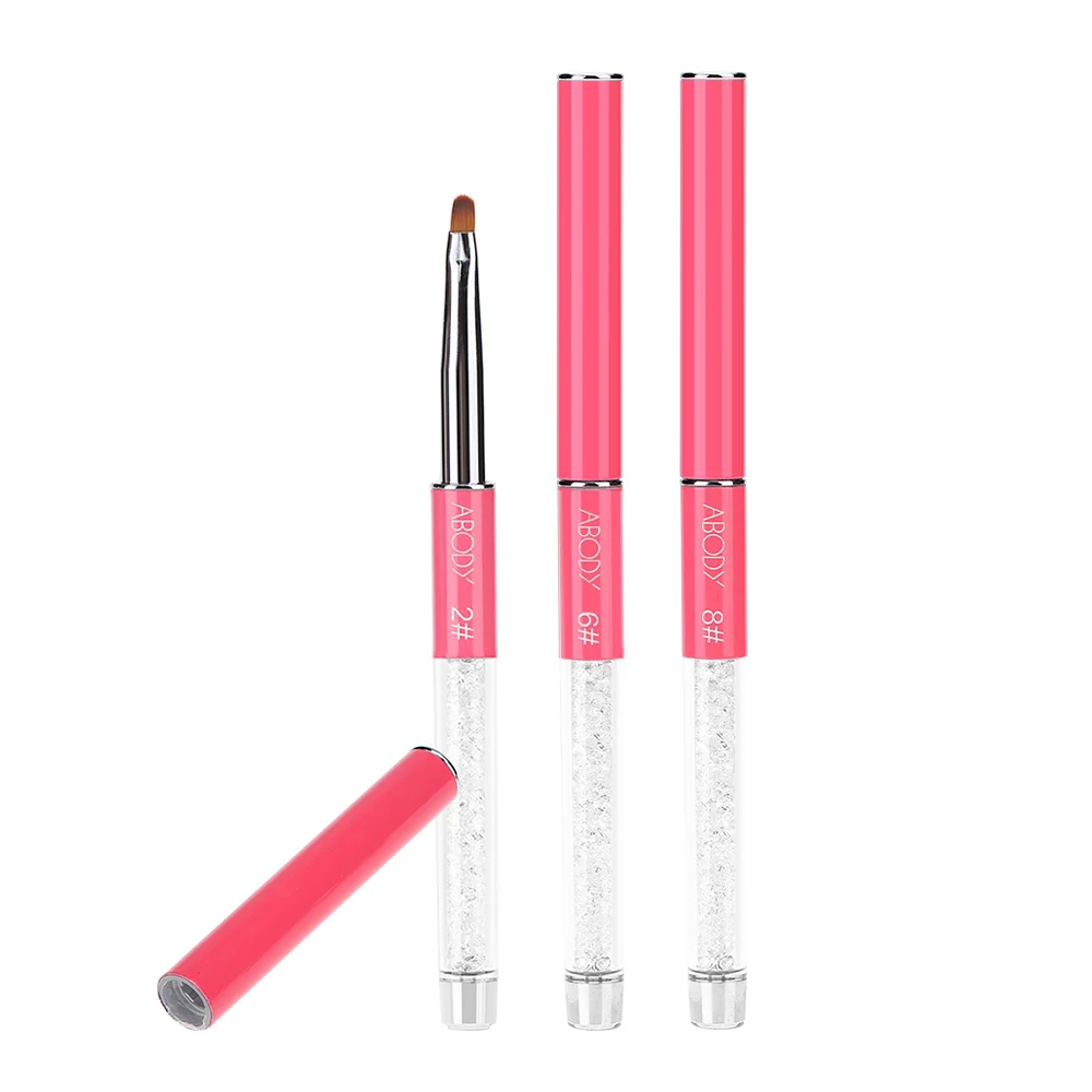 Abody УФ гель для ногтей Brush круглая нейлоновая кисть ручка дизайна роскошная