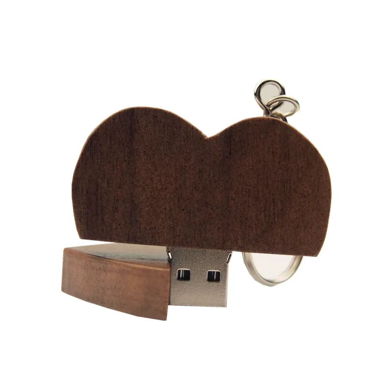 Usb флеш накопитель деревянный в форме сердца 4/8/16/32/64 ГБ|u disk|usb flash drive usbpendrive 32gb |