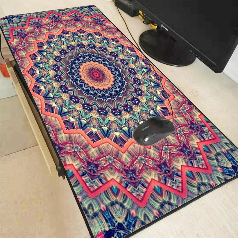 

Mairuige Fashion Mandala 600x300 900x400MM Large Gaming Flower Mousepad Black Mouse Pad Lock Edge Laptop Pc Game for CSGO LOL