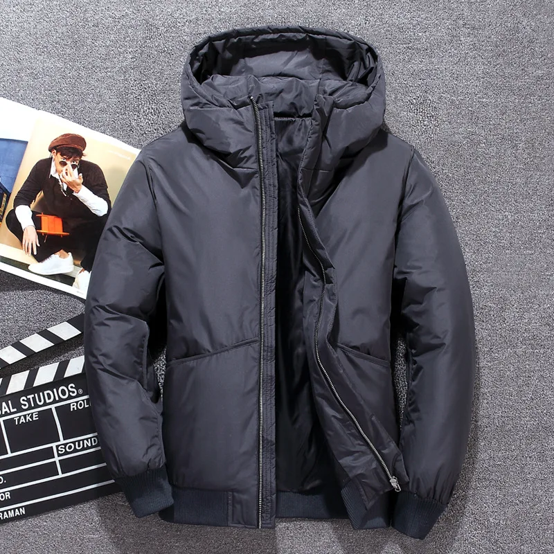 Мужская пуховая куртка Piumino Uomo Inverno 3 цвета Doudoune Мужская ветрозащитная верхняя одежда с капюшоном Повседневная белая пуховая куртка 4XL
