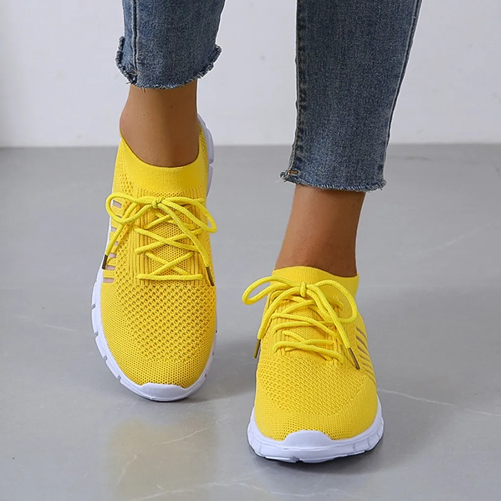 

New Ultralight Sneakers Fashion Women Mesh Casual Lace-up Sport Shoes Runing Female Comfortable Breathable Sneaker