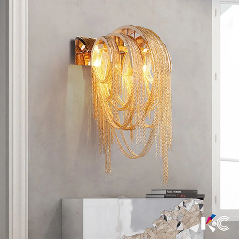 Italian Atlantis Luxury Chain Light Wall Lamps mirror light Stream sconce Lights Bathroom bedroom lamp For LOFT decor | Лампы и