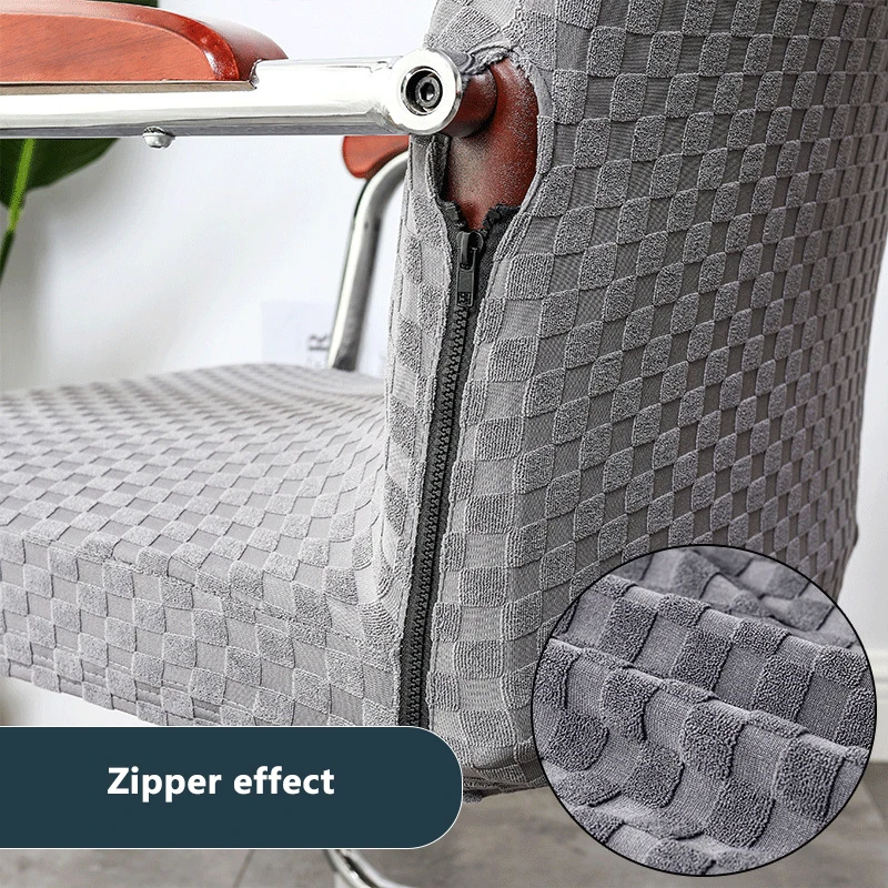 Мягкий Квадратный жаккардовый чехол для офисного стула упругие Чехлы кресла