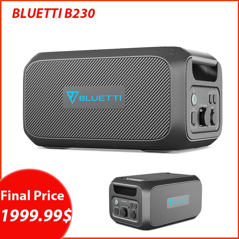 

US Stock BLUETTI B230 аккумуляторные модули емкостью 2048Wh портативная уличная Мобильная Аварийная зарядная станция
