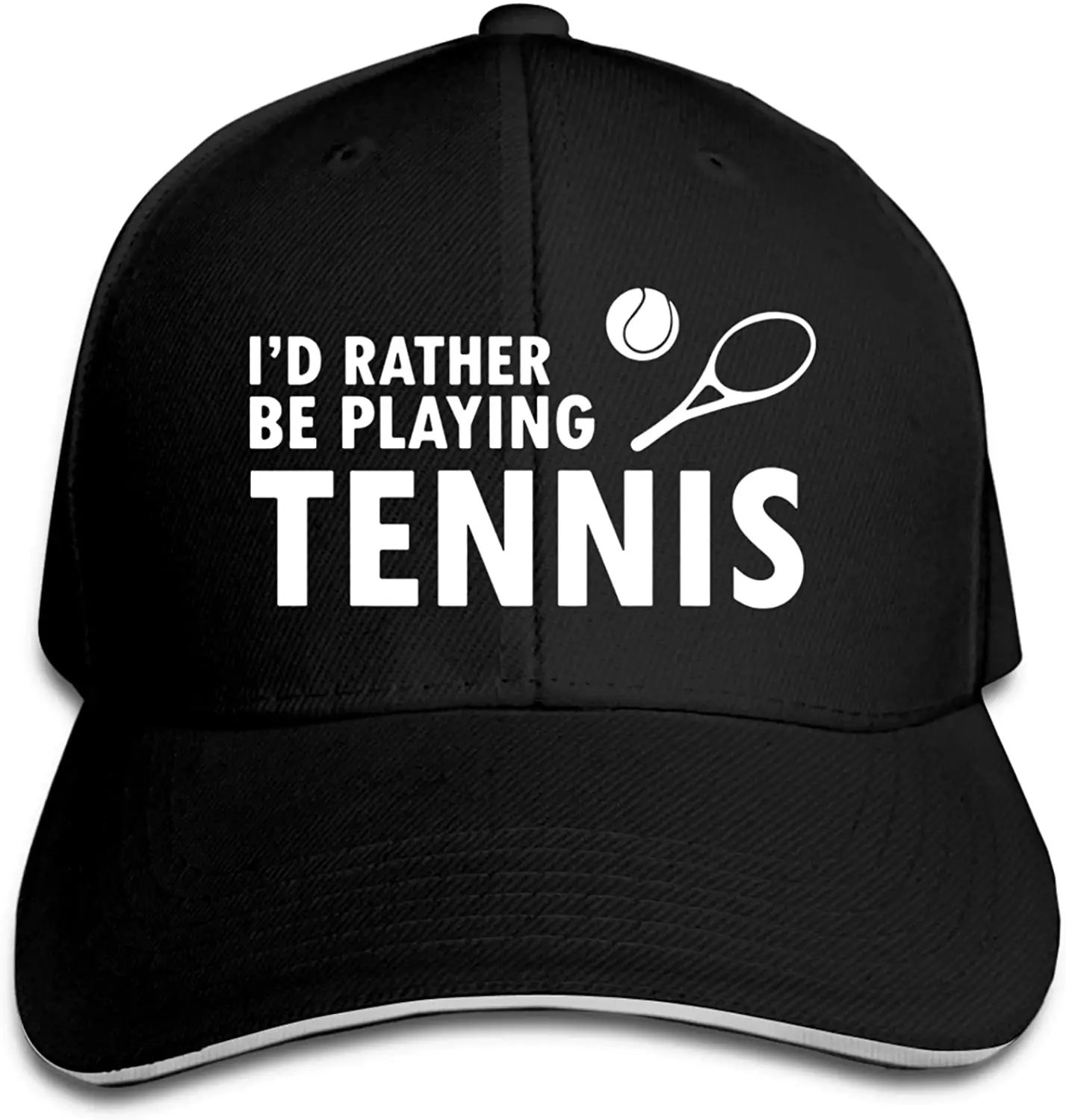 

Я предпочитаю играть в теннис, сэндвич-Кепка с принтом, бейсболка, головной убор, унисекс, черная уличная Кепка