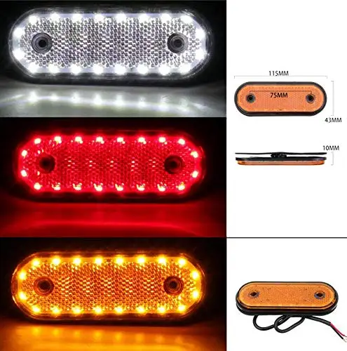 10X LED Side Marker Light Amber Indicator Turn Signals Lamp for Bus Truck Trailer Lorry Caravan | Автомобили и мотоциклы