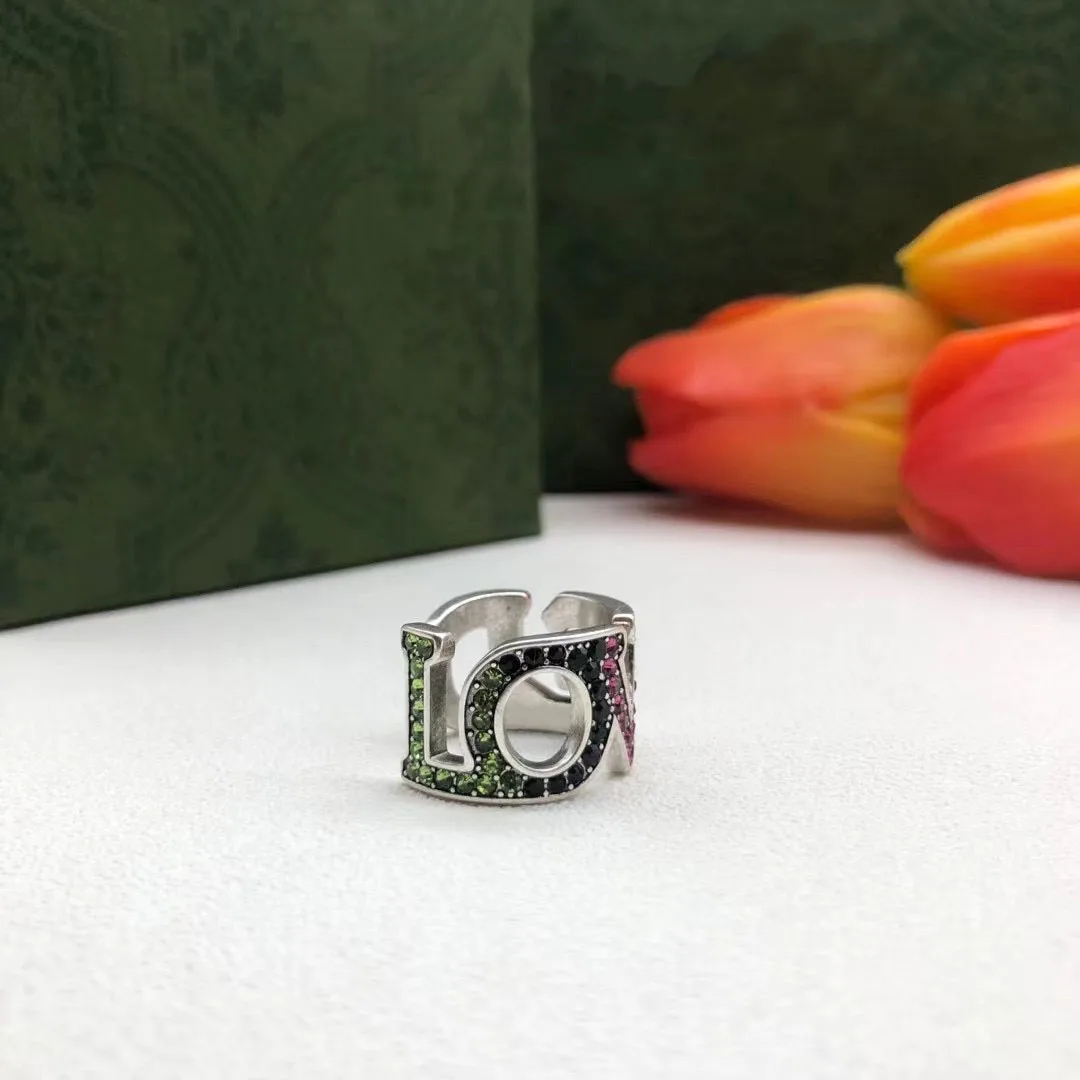 

S925 sterling silver love ring, retro style, luxury trend, 1: 1 original, birthday gift