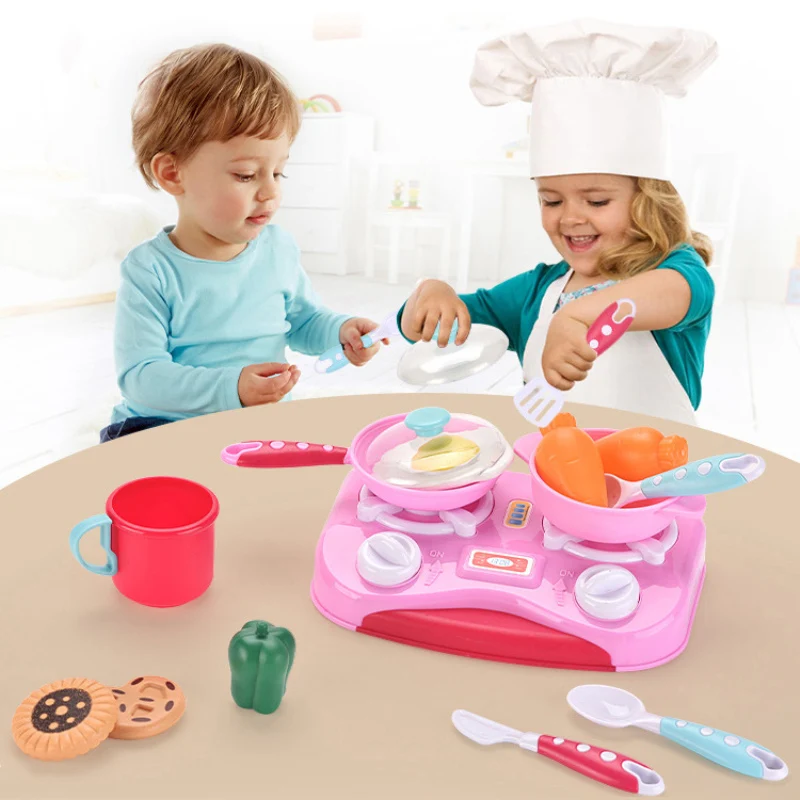 

Children Simulated Fruit and Vegetable Kitchen Set, Boys and Girls Cook, Cut Food Toys, 1-6-Year-Old Baby Family Play Games