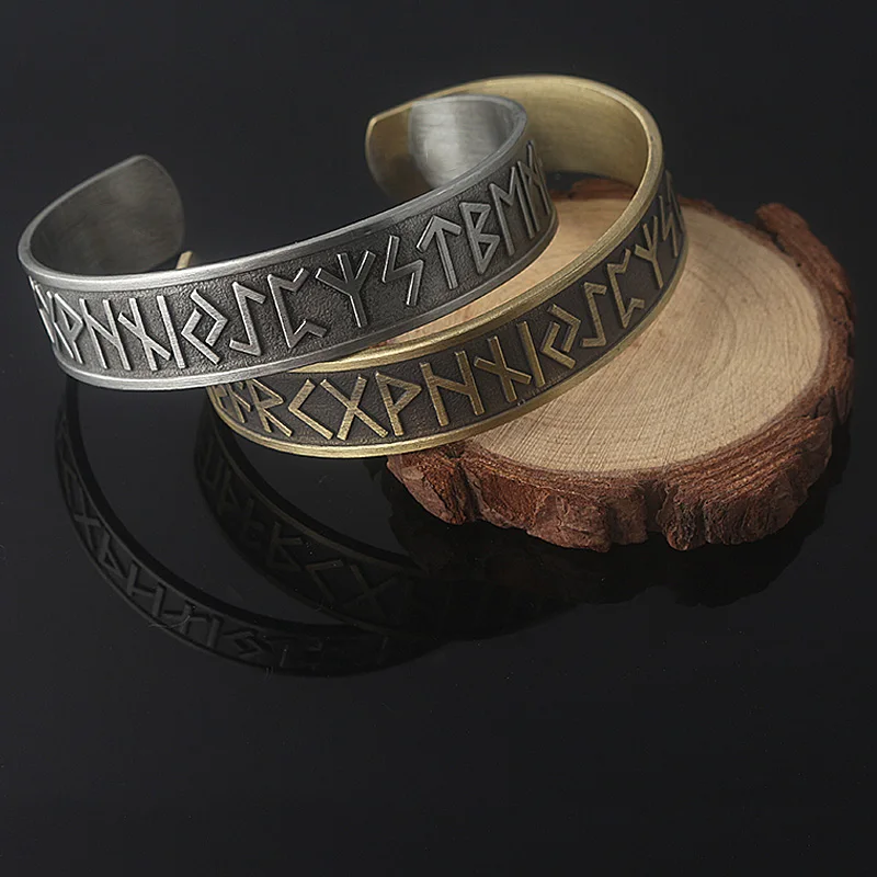 

Retro Personnalit gothique texte Bracelet nordique Viking caractre Rune antique rtro Bracelet nouveau gothique bijoux