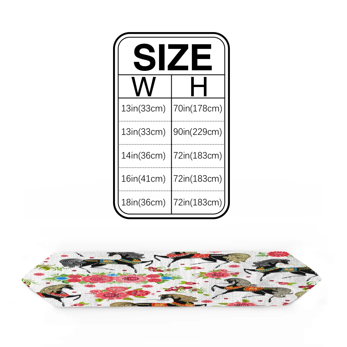 Модный стиль лошадь цветок иллюстрация настольная дорожка Настольный Флаг